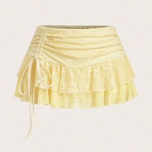 Chân Váy Nhún Tầng Bèo – Ngọt Ngào Chuẩn Nàng Thơ