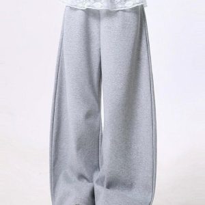 Quần Thun Phối Ren Airy